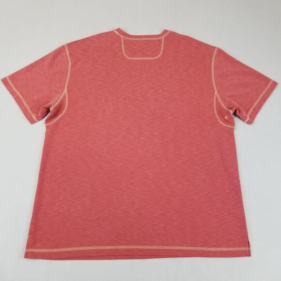 Tommy Bahama Shirt Mens XL Red Heather Tencel Lyocell Short Sleeve Casual T20857 - Picture 3 of 11